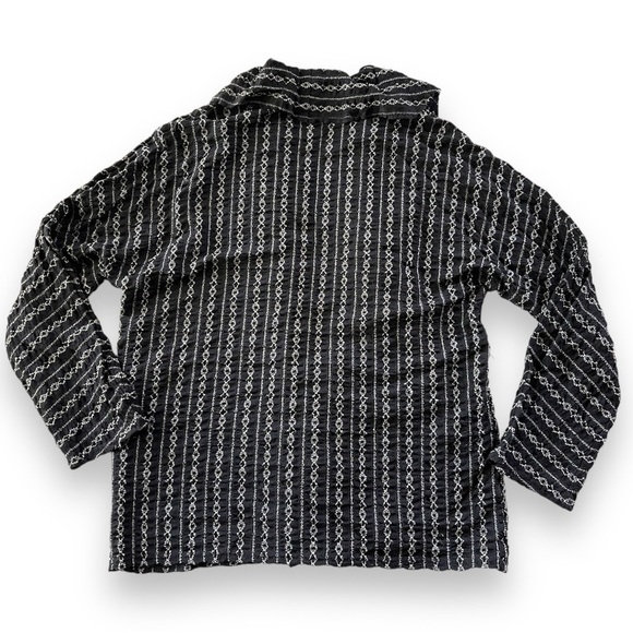 Yeohlee Textured Stretch Lightweight Jacket Size Medium Black Cream - Picture 2 of 8